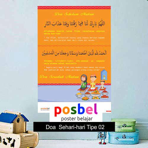 Doa Tipe 2 poster belajar mainan anak edukatif edukasi bahasa inggris alat peraga