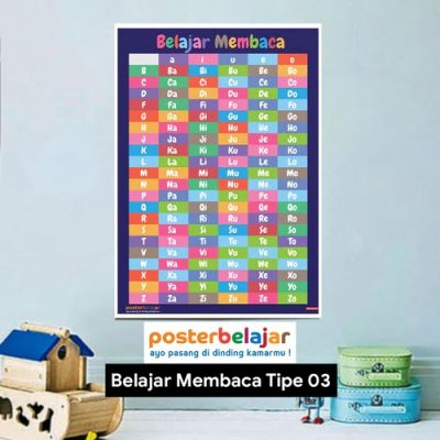 mockup Poster Tembok Belajar Membaca Tipe 03
